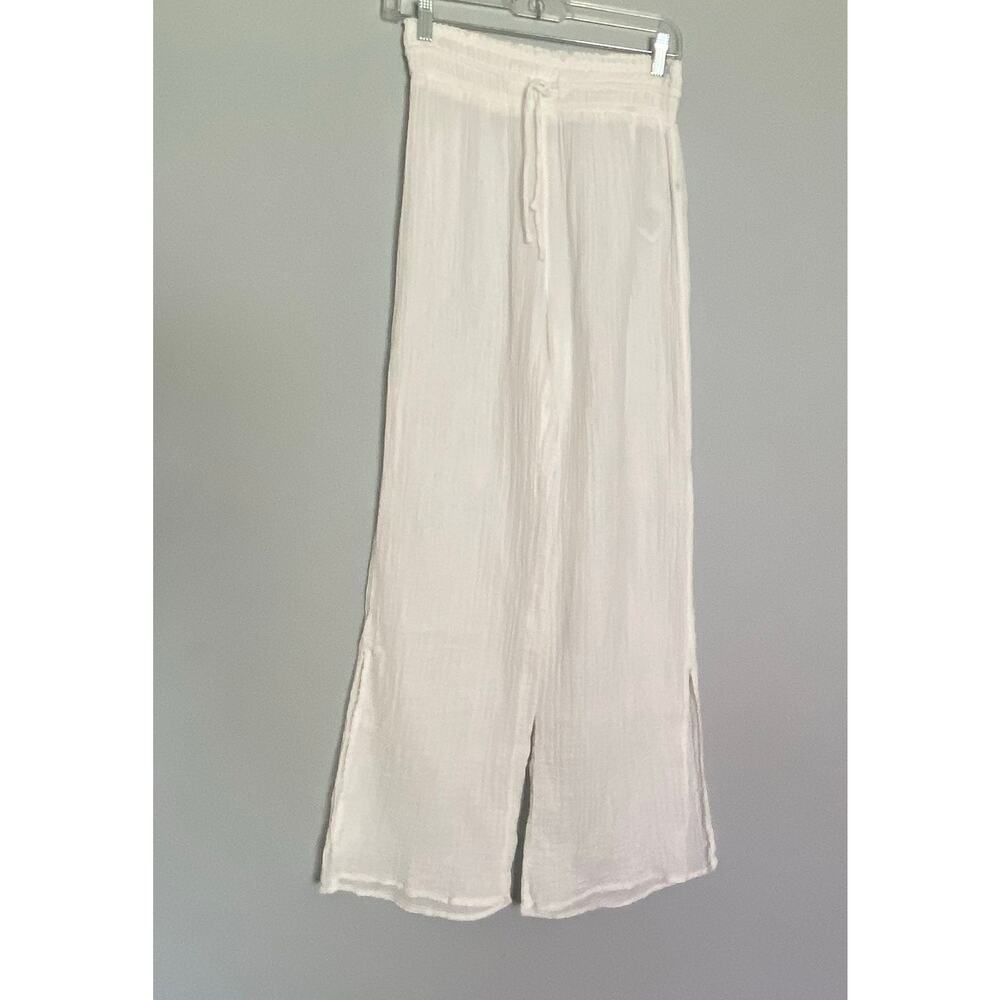 Abercrombie & Fitch Women Small Gauze Beach Cover-Up Pants Resort Coastal Sheer